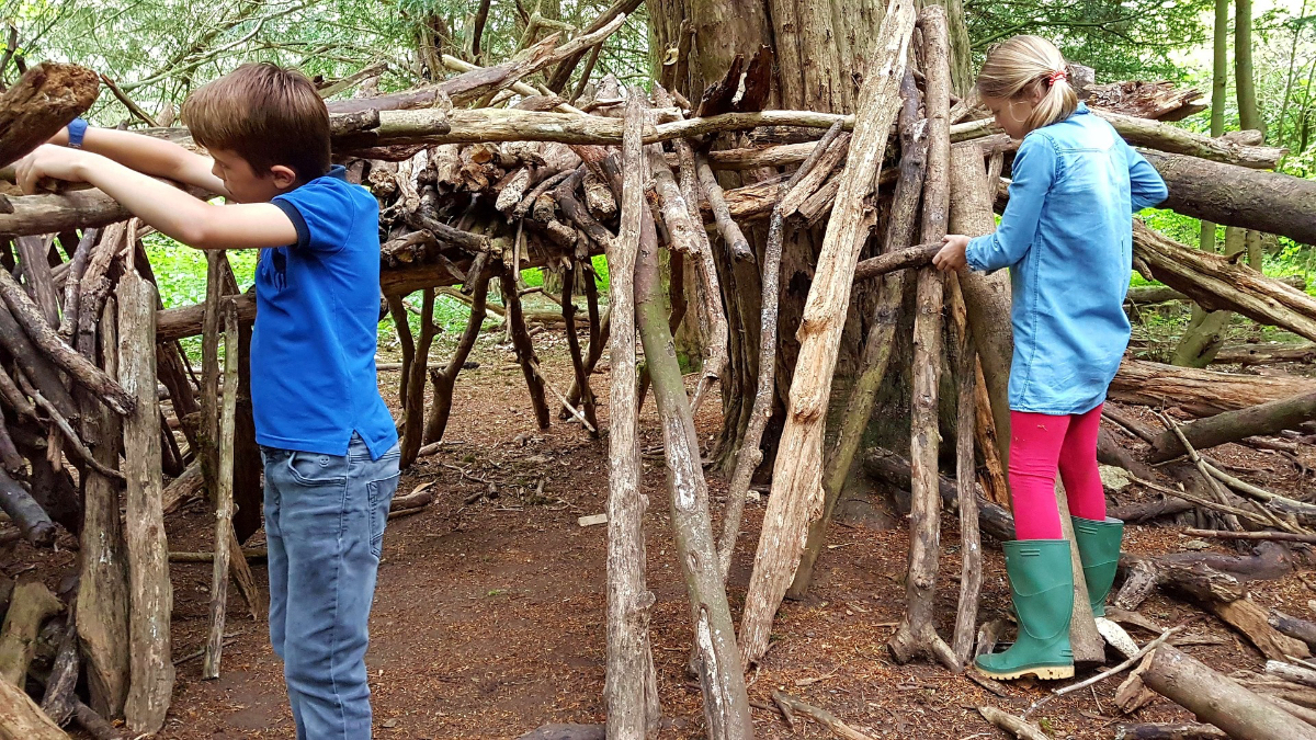 kid play in nature 
